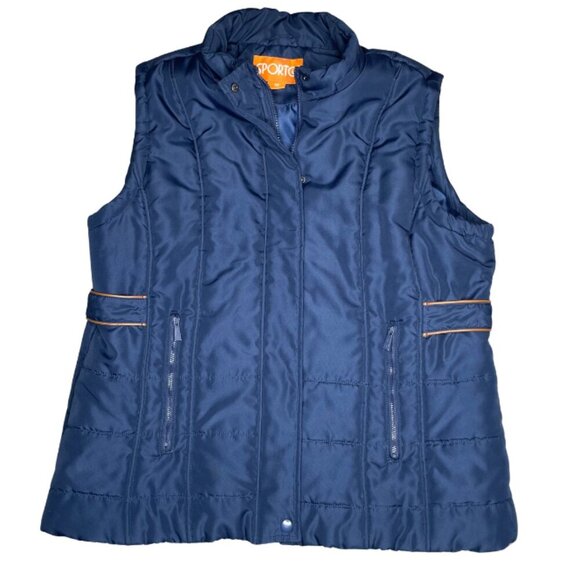 Sporto Jackets & Blazers - Sporto Vintage Puffer Vest Jacket Zip Snap Pockets Plus Size 1X Layers